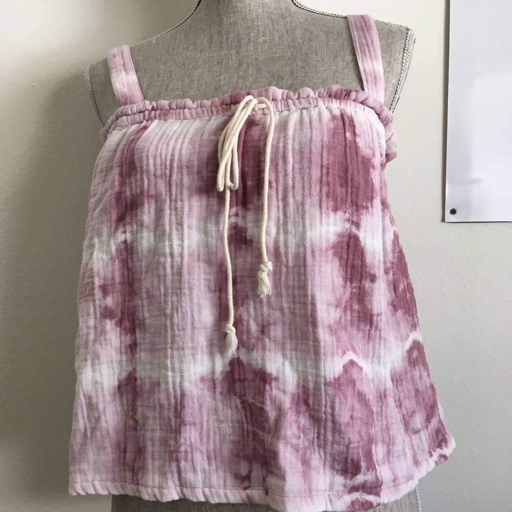 Madewell tye dyed super soft crop top